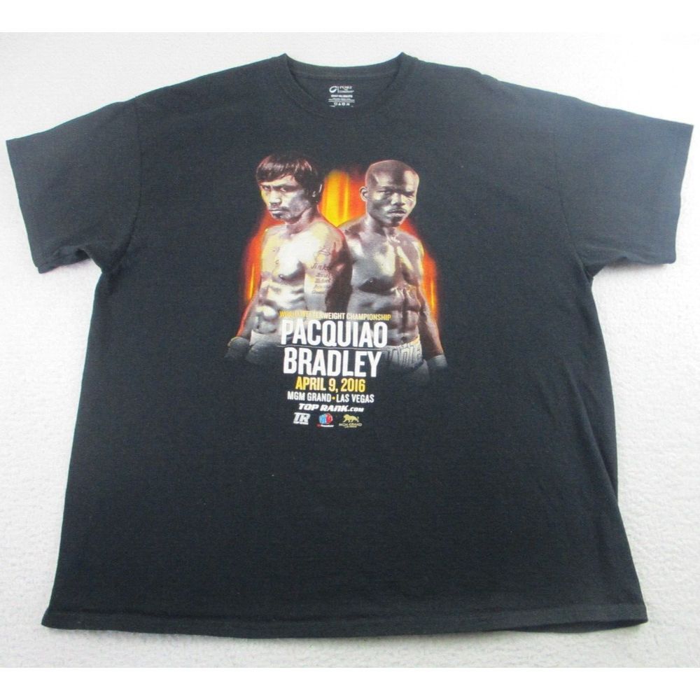 Manny Pacquiao vs Timothy Bradley 2016 Boxing T Shirt Mens Size 2XL‎ Las Vegas